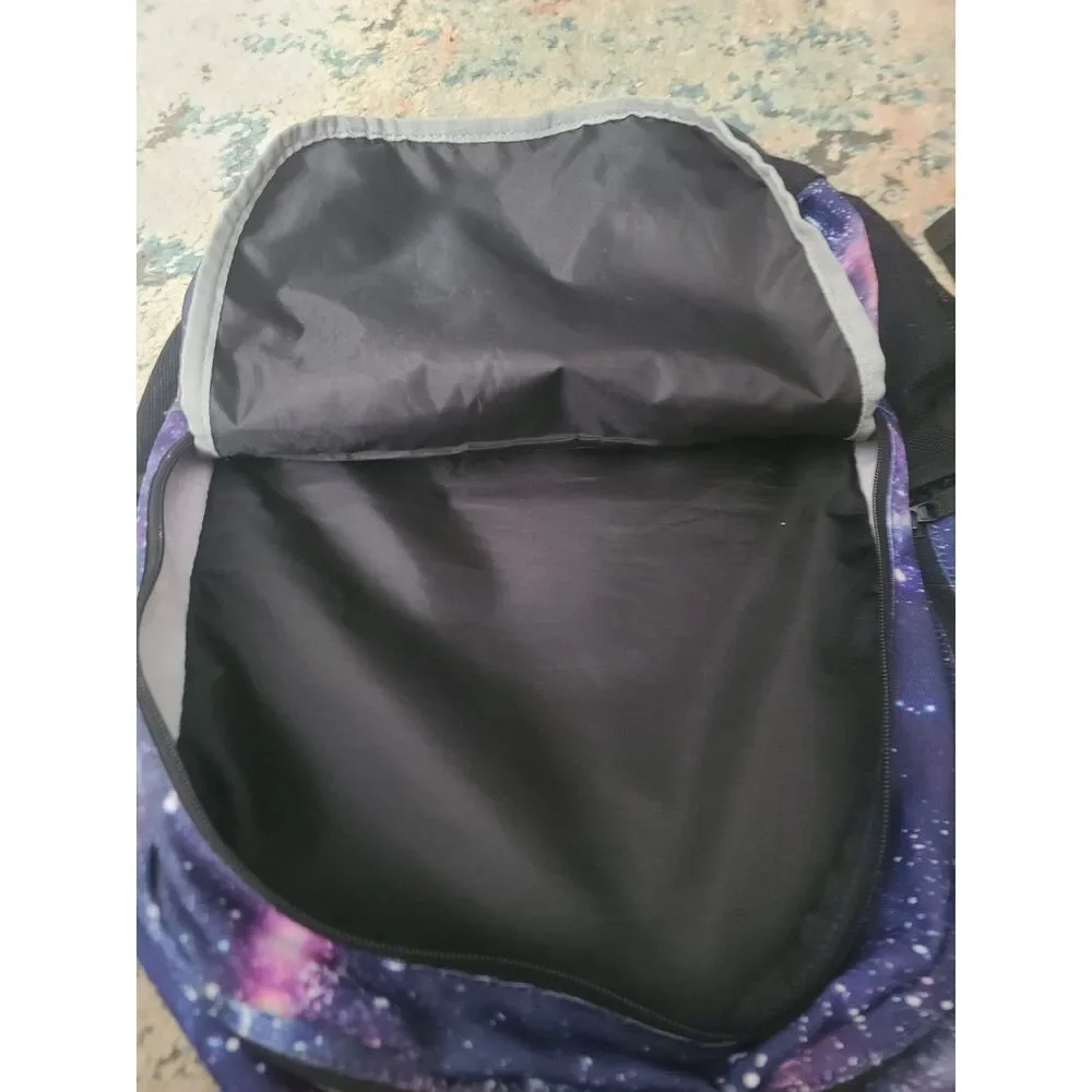 Lands End Class Mate Large Backpack Galaxy Print with Embroidered Basketball EUC